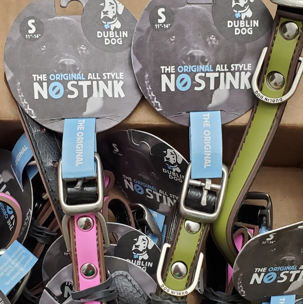 Dog Collars - No Stink!  Pink or green, small